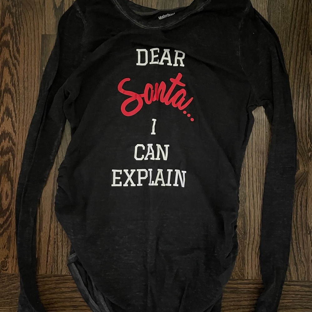 Long Sleeve Maternity Christmas Shirt